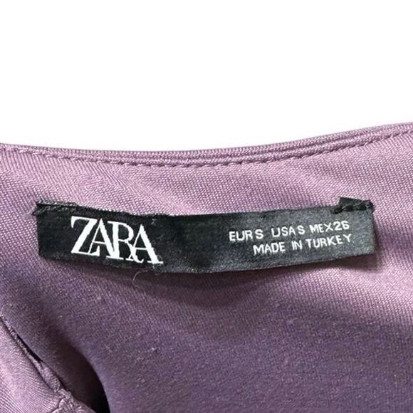 ZARA Mauve Sleeveless Bodysuit - Seamless Scoop Neck One-Piece - Picture 5 of 6